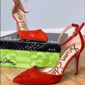 Sam Edelman Red Suede Heels